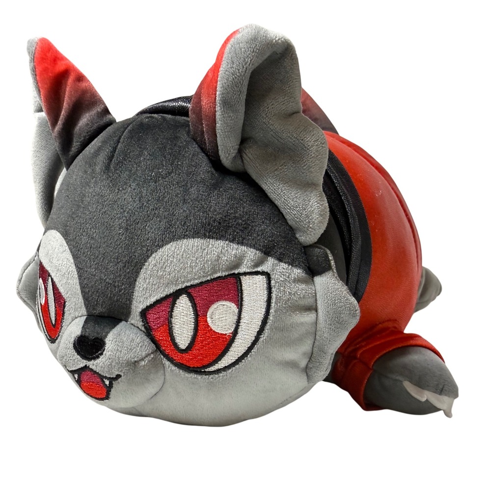 APHMAU MeeMeows Aaron Werewolf Cat Plush 11" Gray Red Hoodie 2024 Collectible